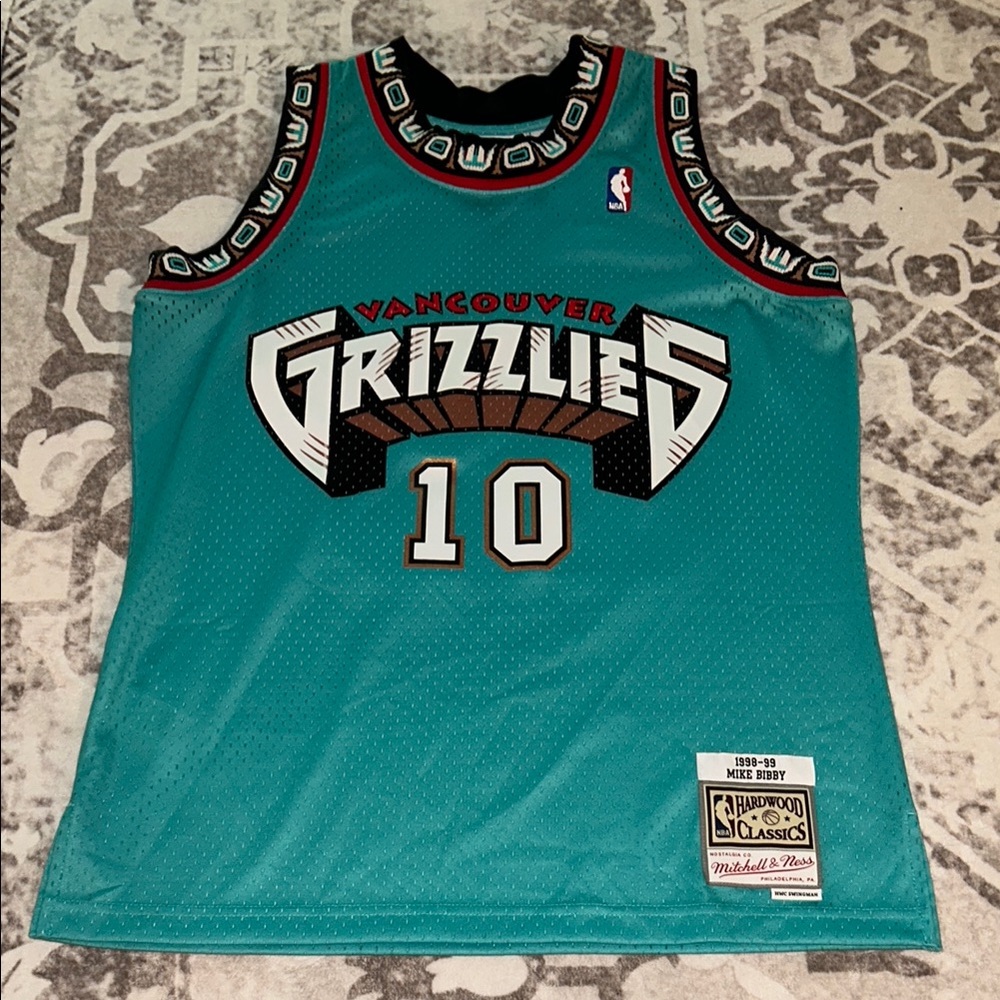 Mitchell & Ness Blue and Black Vancouver Grizzlies Jersey “Mike Bibby”